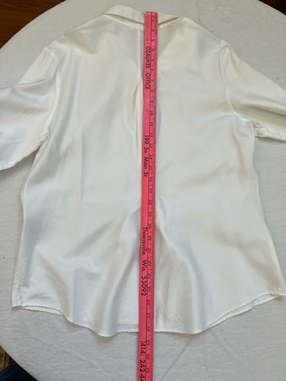 Talbots Women's Blouse Diagonal Striped White Button Shirt SIZE 16 100% Cotton - Picture 10 of 13